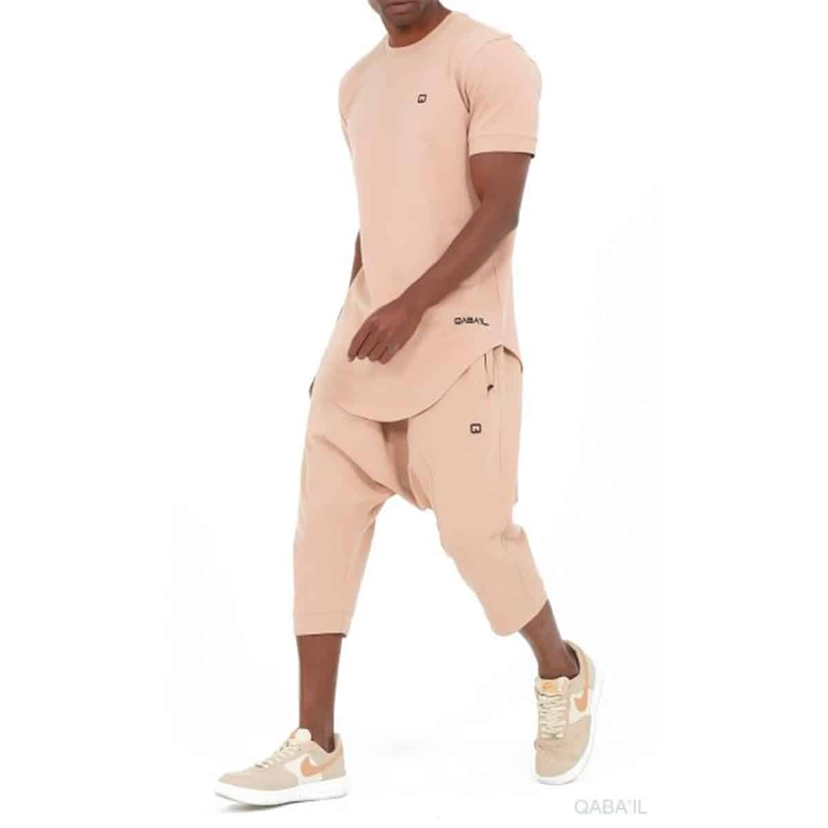 Conjunto Nautik (calça Saroual e T-shirt) - Bege - Marca: Qaba'il profil