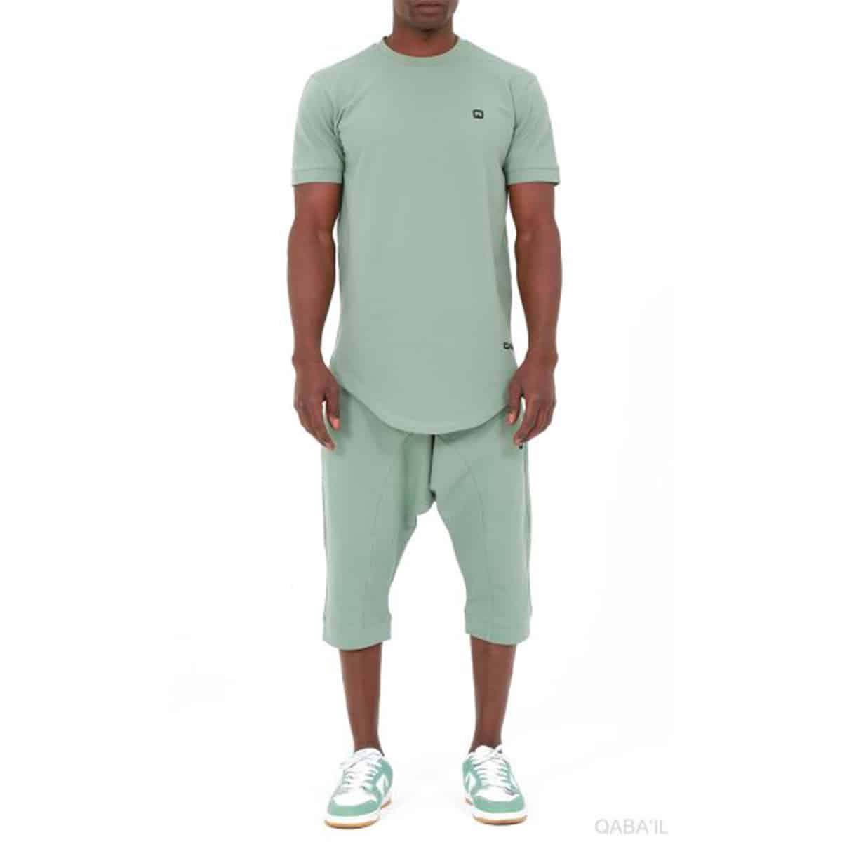 Conjunto Nautik (saroual curto e T-shirt) - Verde claro - Marca Qaba'il