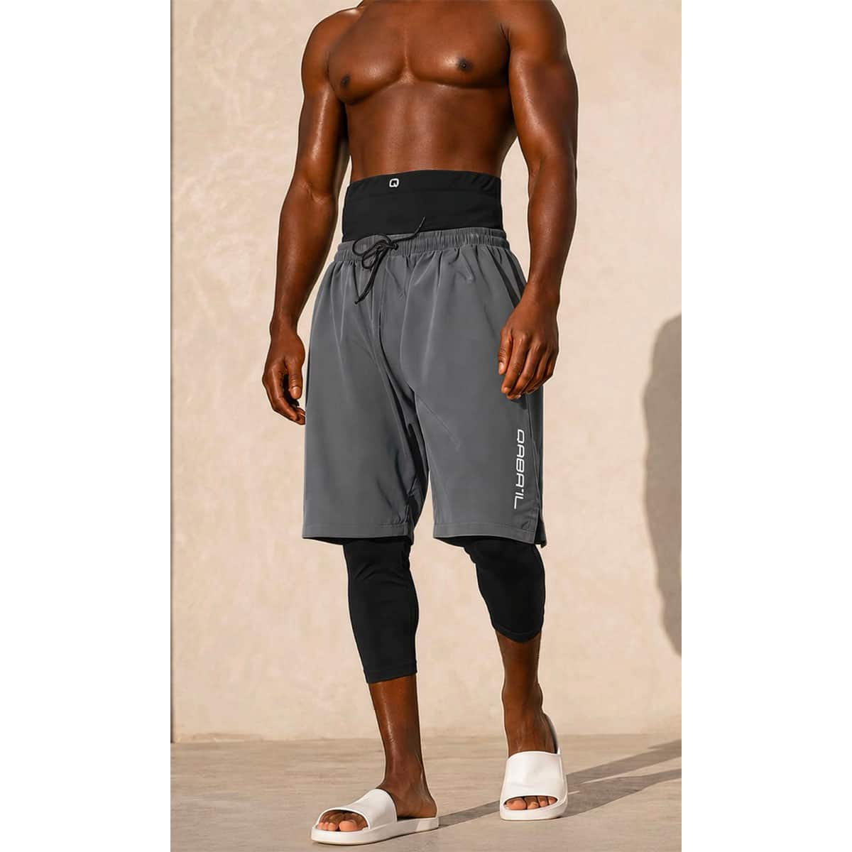Swimshort sarouel de bain - Couleur anthracite - Marque Qabail