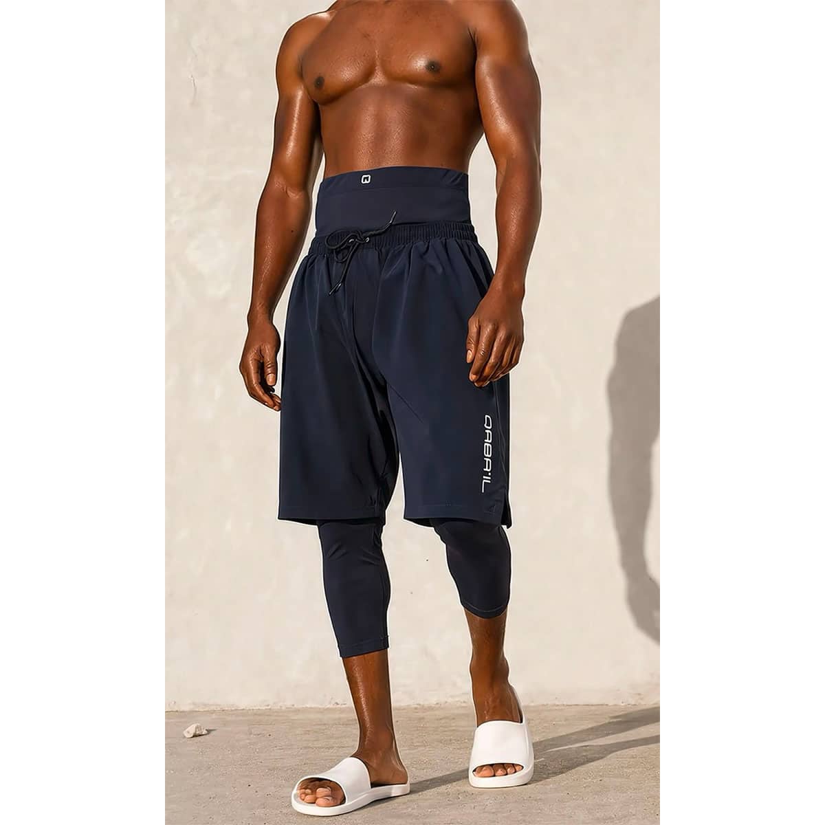 Swimshort sarouel de bain - Couleur bleu nuit - Marque Qabail