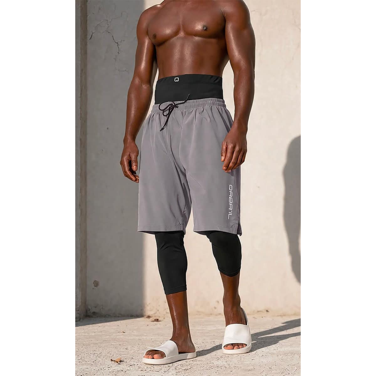Swimshort sarouel de bain - Couleur gris clair - Marque Qabail