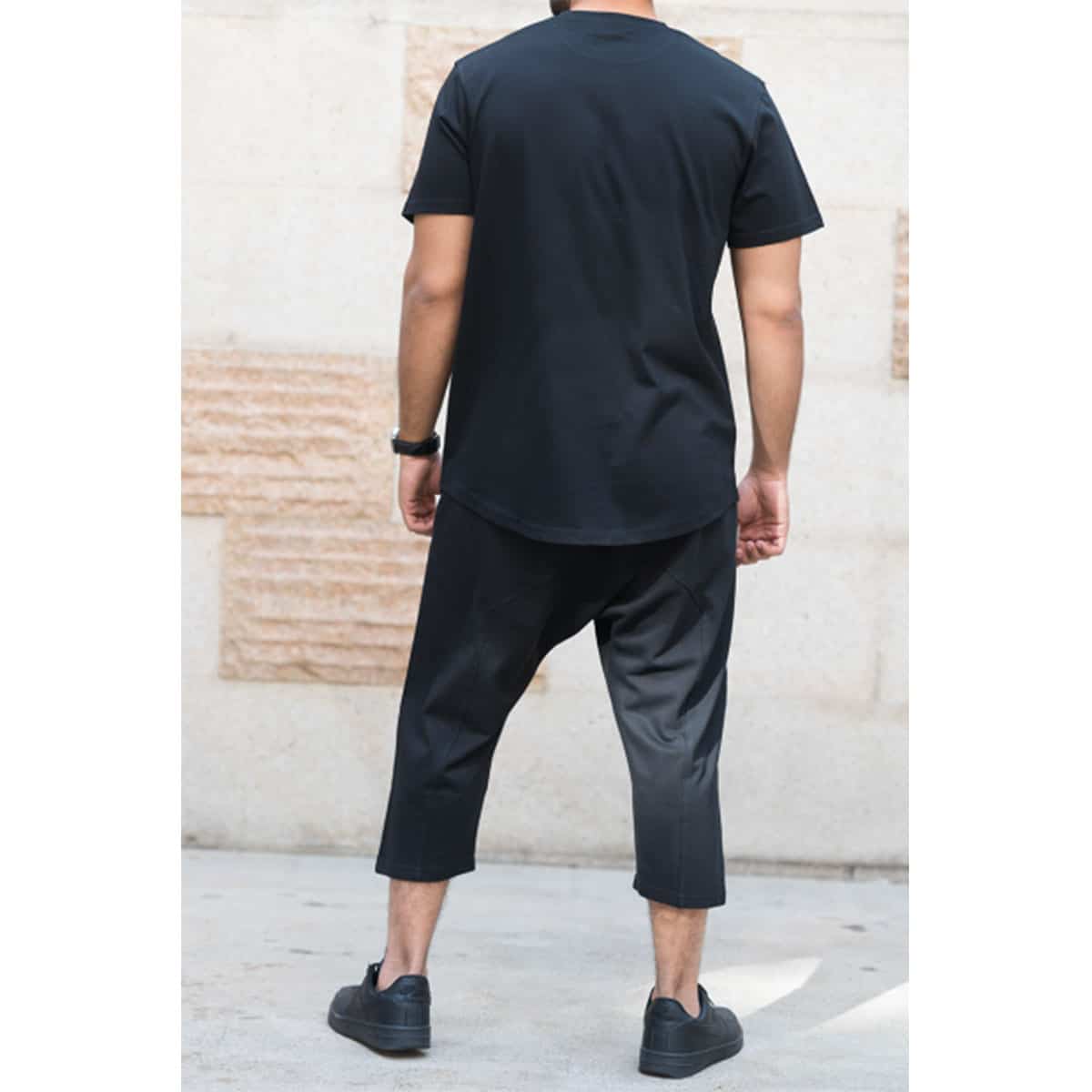 Combo set (Aladdin short en oversized T-shirt) - Zwart - Merk: Wassat dos