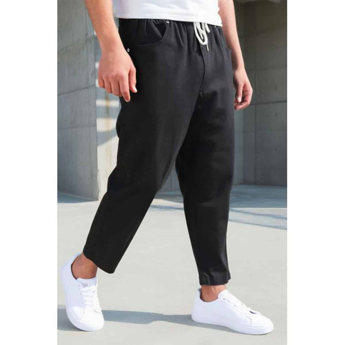 Saroual de denim stretch - Negro - Marca Qaba'il