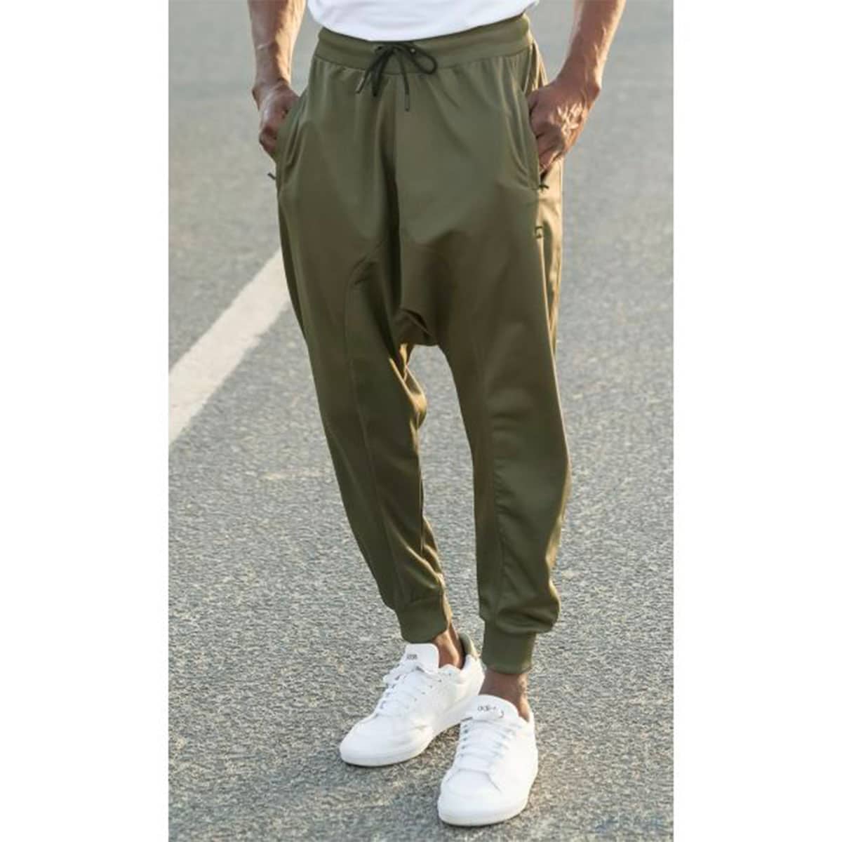 Leichte lange Jogging-Harouel - Khaki - Marke Qaba'il