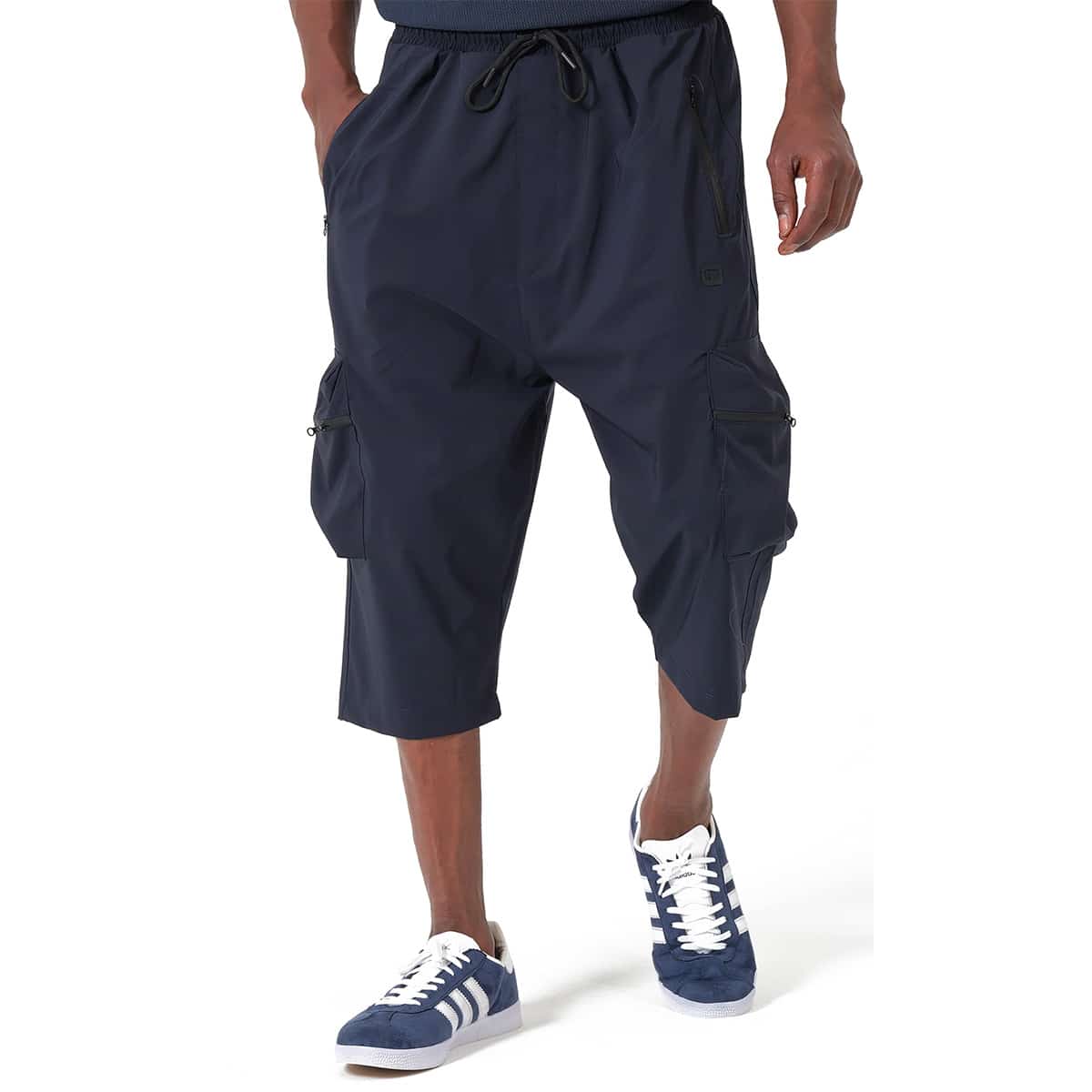 Sarouel cargo court bleu marine - Marque Qaba'il