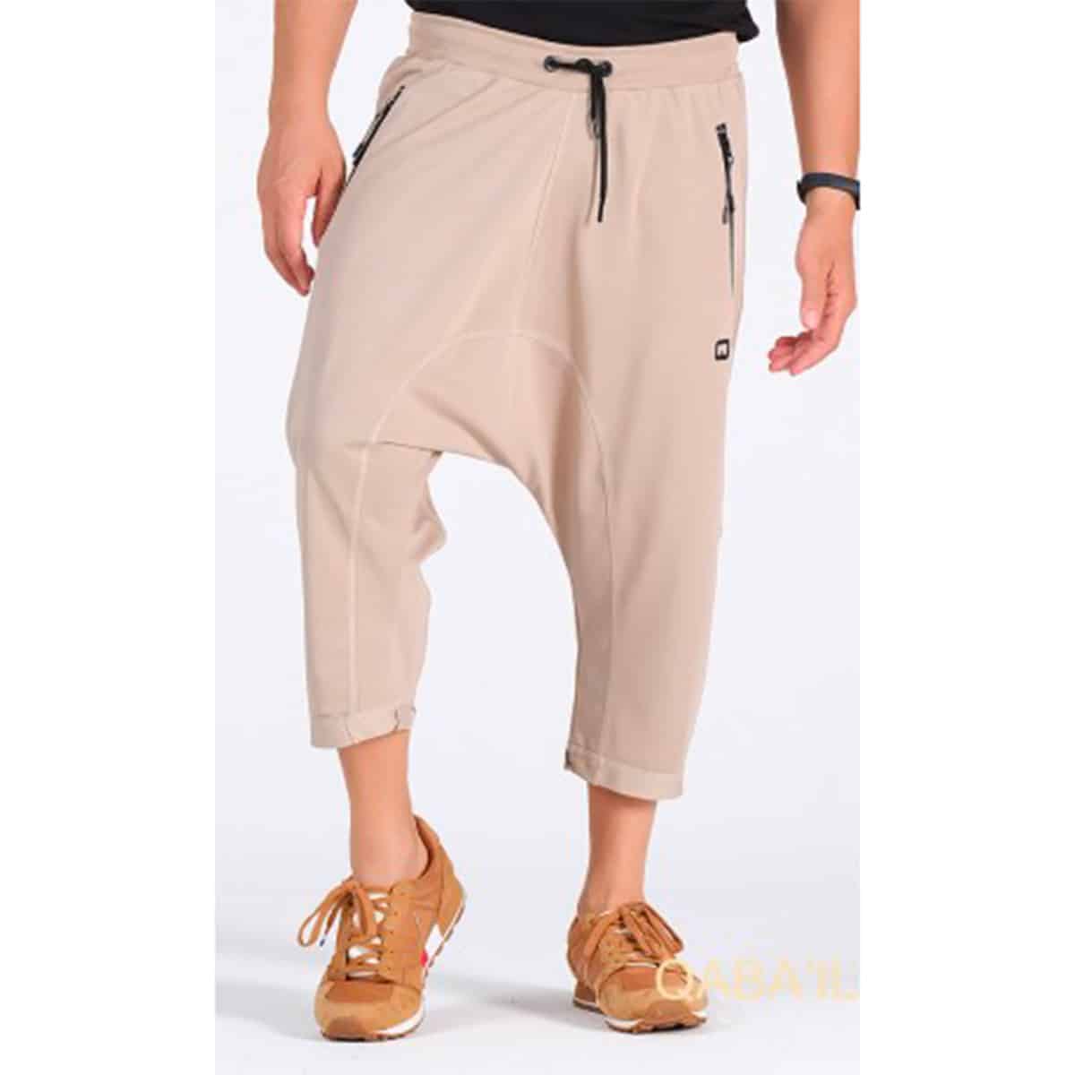 Sarouel pantacourt d'été léger beige - Marque Qaba'il