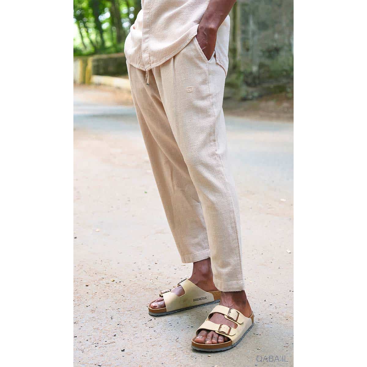 Sarouel d'été classik léger beige - Marque Qaba'il profil