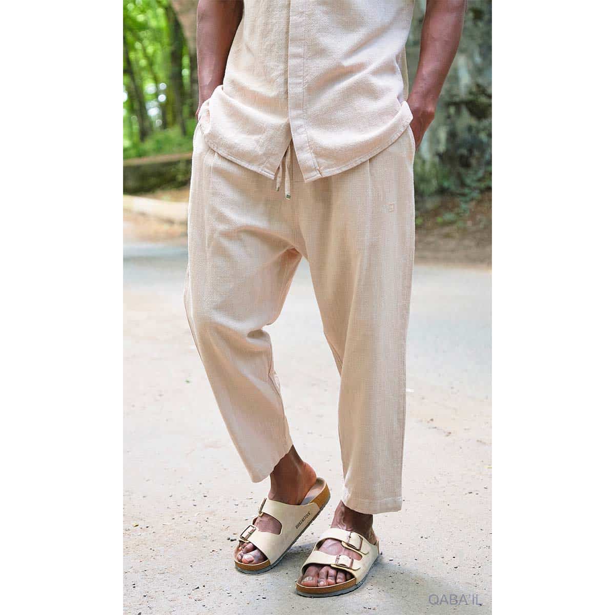 Sarouel d'été classik léger beige - Marque Qaba'il