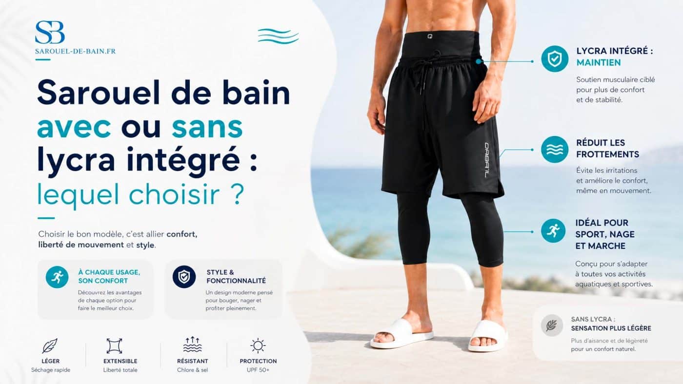 Sarouel de bain avec ou sans lycra intégré : lequel choisir ?